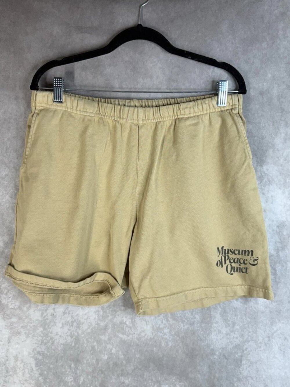 Museum of Peace & Quiet 100% Cotton Made In USA Shorts In Tan Beige Men's L